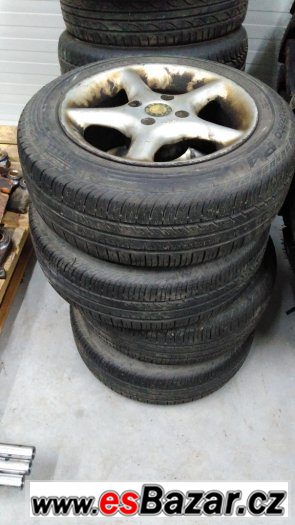 4ks ALU 15" BORBET, 4x108, střed 65mm + PNEU – fotografie 1