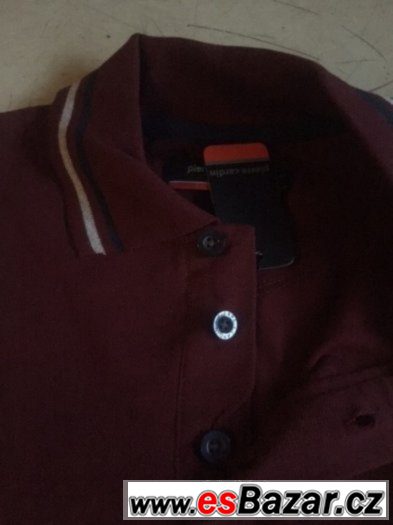 pánské vinové polo tričko zn.Pierre Cardin vel.M-nové – fotografie 3