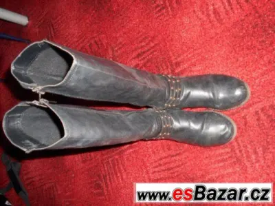 zimní koženkové kozačky vel:39-40