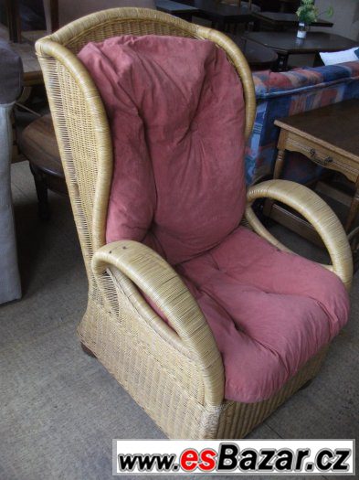POZOR, NYNÍ SLEVA NA RATANOVÉ KŘESLO + POLSTR - 1990,-KČ – fotografie 1
