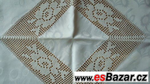 4 x ubrus mix háčkovaný, krajka, richelieu – fotografie 1