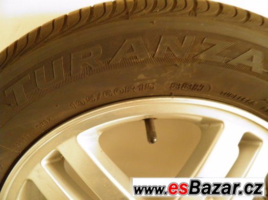 Originál ALU kola Ford (RONAL) 4x108 + Letní pneu 195/60R15 – fotografie 4