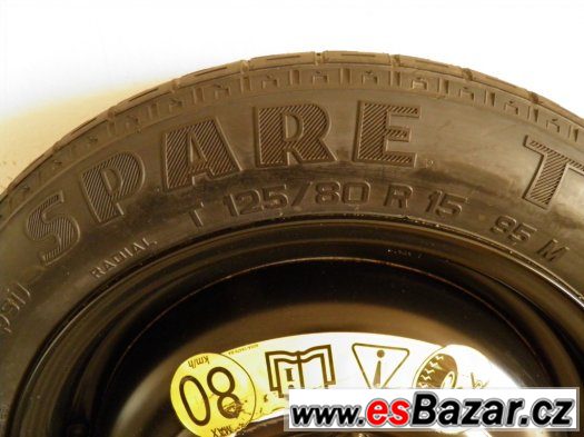 Dojezdové kolo Ford 4x108 T125/80R15 NOVÉ – fotografie 3