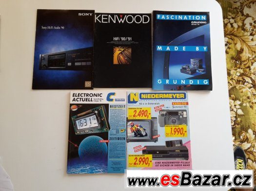 Reklamní časopisy/prospekty zn. SONY,JVC, Kenwood z 80. let – fotografie 2