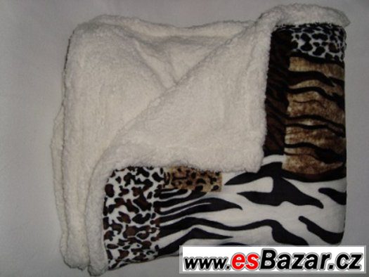 Beránková deka Zebra 150 x 200 CM – fotografie 1