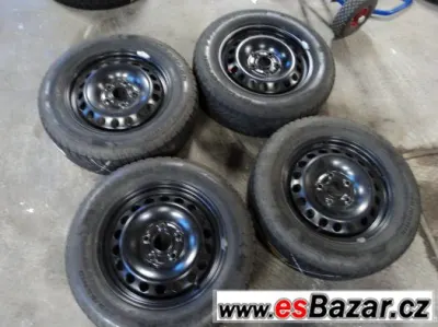 Zimní 195/65/15  5mm + disky 5x112 (ŠKODA, VW, AUDI, SEAT)