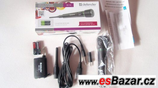 Bezdrátový karaoke mikrofon wireless 3m kabel 6,5 jack nové – fotografie 2