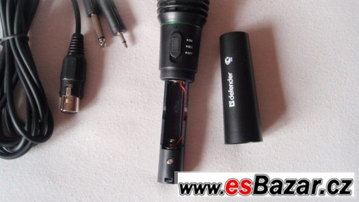 Bezdrátový karaoke mikrofon wireless 3m kabel 6,5 jack nové – fotografie 5