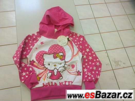 Nádherná mikča s kapuckou Hello Kitty vel. 95 - NOVÁ – fotografie 1