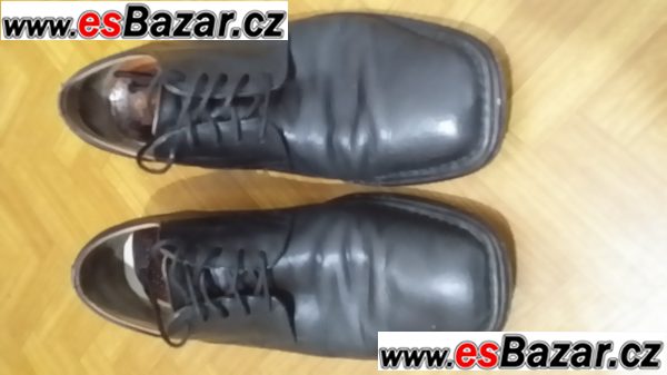 Pánské černé polobotky 42 – fotografie 1