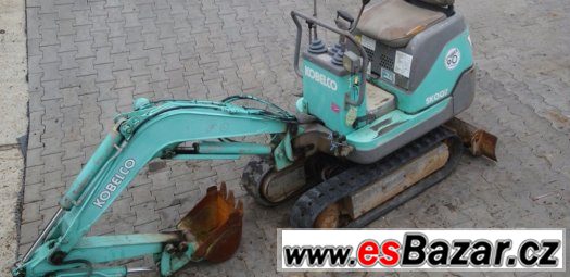 Minibagr KOBELCO SK007 hmotnost 760 kg, dvouválcový motor – fotografie 1