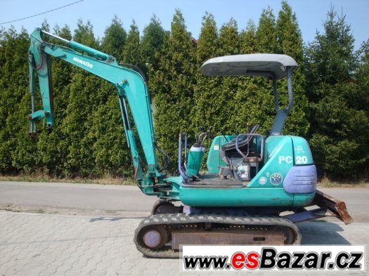 Minibagr KOMATSU PC20-7, minirýpadlo - hmotnost 2t – fotografie 2