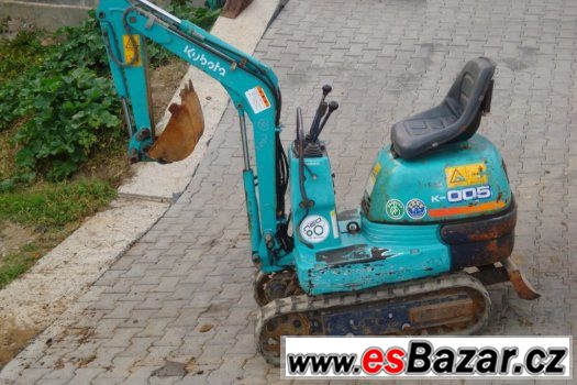 Pásové minirypadlo Kubota k005, minibagr 500kg – fotografie 2