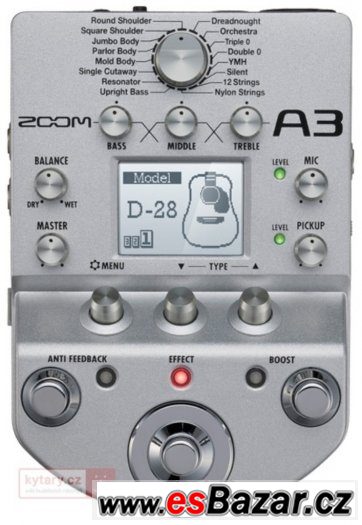 Prodám multiefekt pro akustickou kytaru ZOOM A-3 – fotografie 2