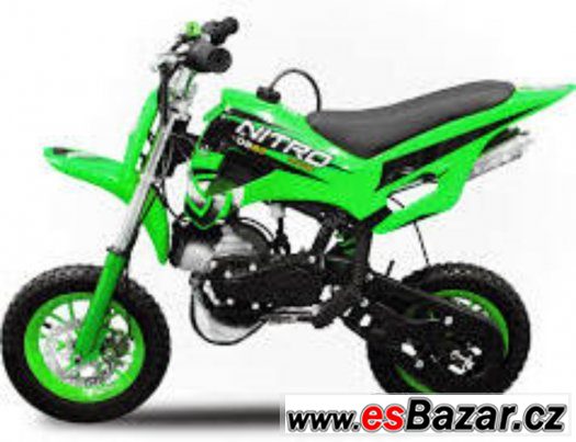 Minicross 3 zelený 49ccm pro děti, nový, zabalený – fotografie 1