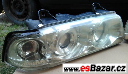 BMW e36 - Přední světla Angel eyes provedení Chrom – fotografie 3
