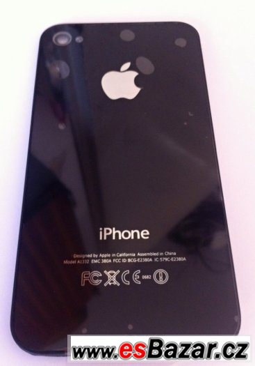 Nový zadní kryt černý na iPhone 4 nebo 4S – fotografie 1