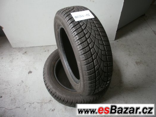 Prodám 2 x zimní pneu Dunlop 185/65-15 – fotografie 1