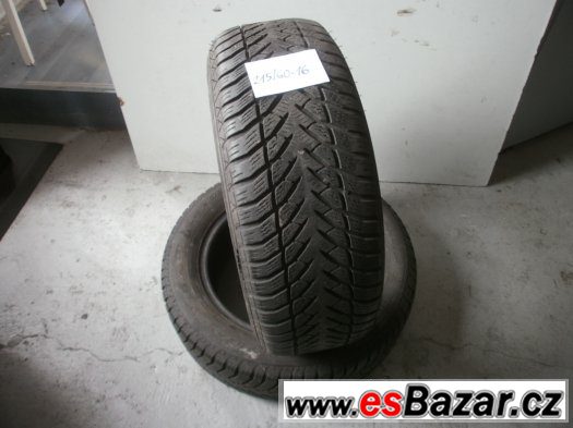 Prodám 2 x zimní pneu Goodyear 215/60-16 – fotografie 1