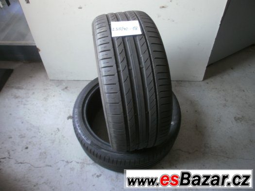 Prodám 2 x letní pneu Continetal 235/40-18 – fotografie 1