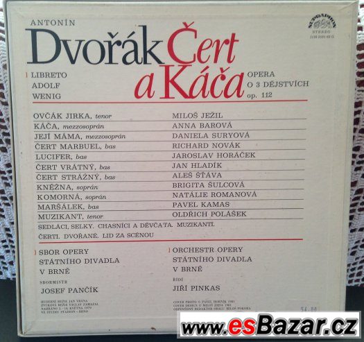 A.Dvořák - ČERT a KÁČA set na LP gramodeskách – fotografie 3