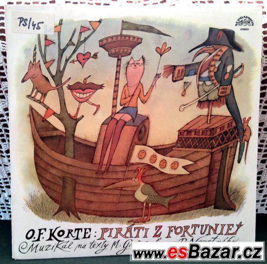 LP: Petr Novotný (obal A.Born) muzikál PIRÁTI Z FORTUNIE – fotografie 1