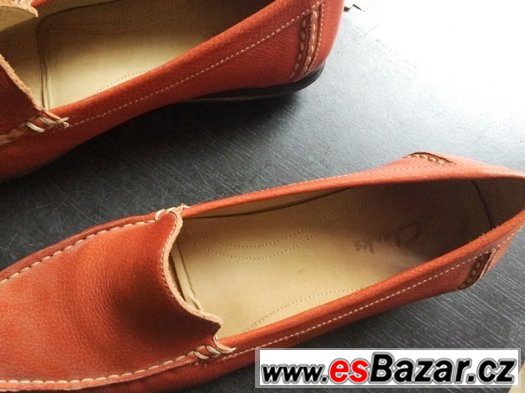 Dámské mokasíny - Oranžové barvy. Málo nošené. Značka Clarks – fotografie 2