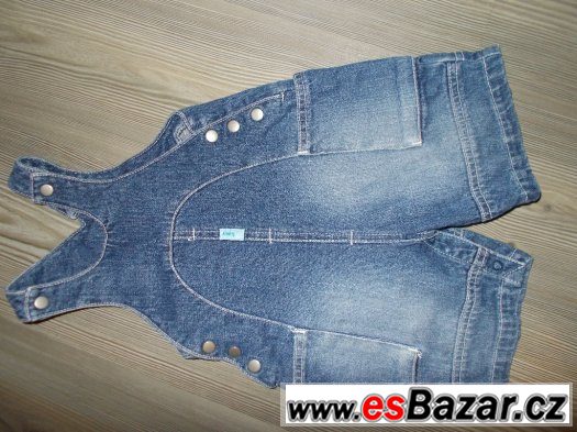 Džínové Riflové kratasy Baby vel.6-9m 74 – fotografie 1