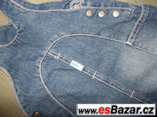 Džínové Riflové kratasy Baby vel.6-9m 74 – fotografie 3