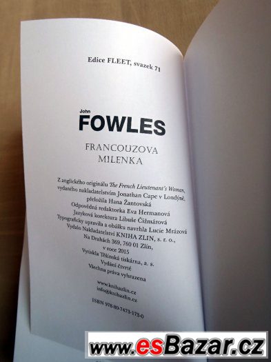 Francouzova milenka - John Fowles ●NOVÁ KNIHA ● KRÁSNÝ DÁREK – fotografie 4