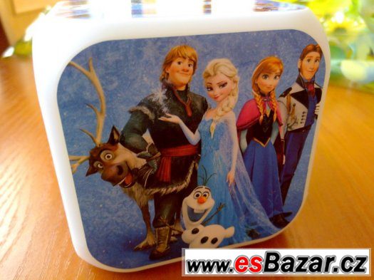 Digitální budík Ledové království (Frozen) měnící barvy. – fotografie 3