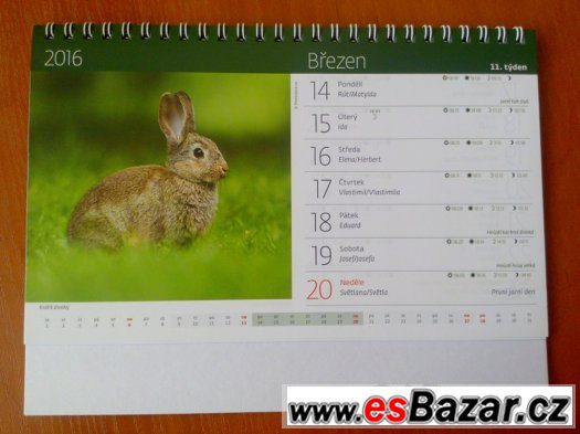 Stolní velký kalendář: Myslivecký 2016 – fotografie 3