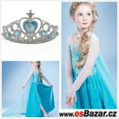 Set 2 - FROZEN-Ledové království. (šaty + korunka) Různé vel