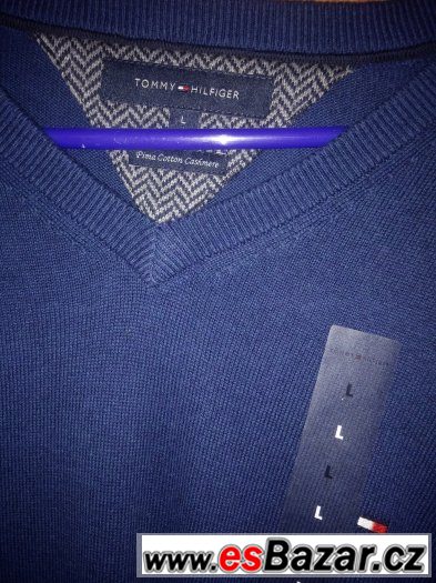 Nový pánský kašmírový svetr Tommy Hilfiger vel. L – fotografie 2