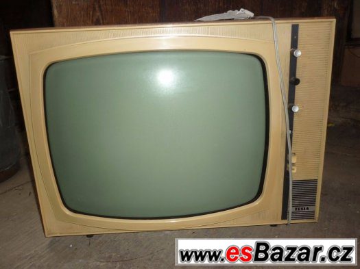 retro tv Tesla černobílá funkční – fotografie 1
