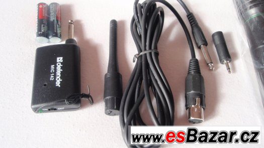 Bezdrátový karaoke mikrofon wireless 3m kabel 6,5 jack nové – fotografie 4