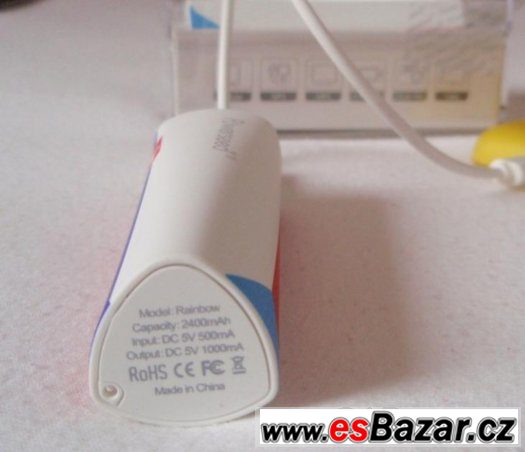 Přenosná power bank externí baterie pro mobil 2400mah cz/svk – fotografie 5
