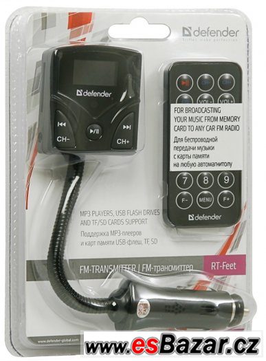 FM transmitter MP3 na USB, SD, 3,5jack, MMC do auta – fotografie 3