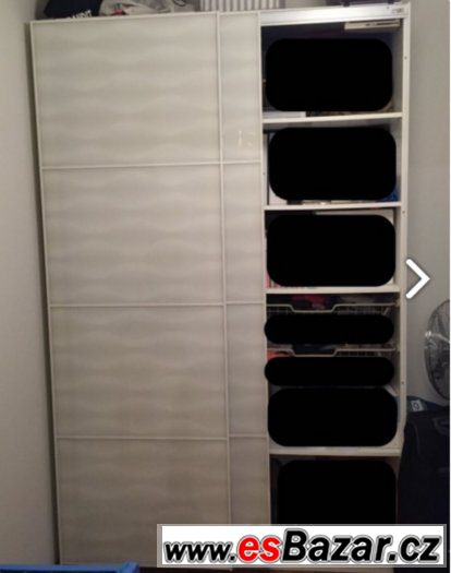 IKEA PAX white with glas door (150x58x236) – fotografie 2