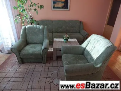 Sedací souprava..rozkládací,,pěkná cena 3500kč..