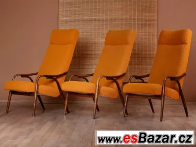 Prodám 3 retro křesla "Ton"