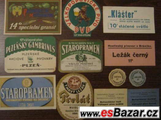 staré pivní etikety do roku 1945 - 50ks – fotografie 5