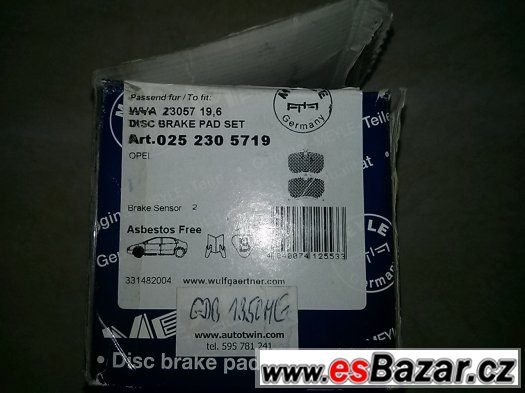 Brzdové destičky Opel Astra G – fotografie 3