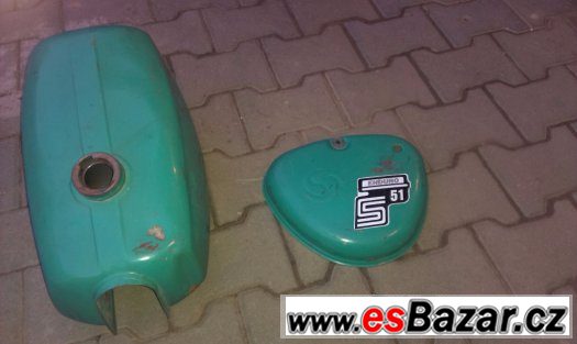 Rám, nádrž a postranní kryt na simson s51 – fotografie 5