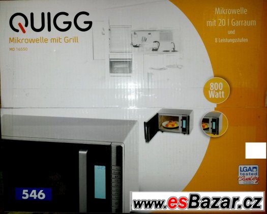 Mikrovlnná trouba nerez, vys.kvalita, 800W, 1000W gril, 20l – fotografie 2