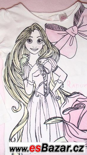 Trička s dlouhým rukávem Disney princezny, vel. 92/98 – fotografie 2