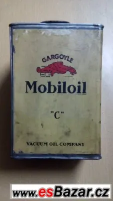 Stará plechovka Mobiloil Gargoyle  Jawa ČZ pro zběratele