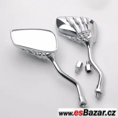 Zrcátka chromované lebka