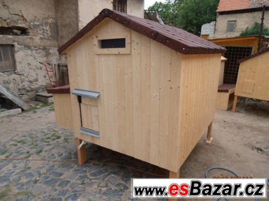 KURNÍK pro slepice ZATEPLENÝ / pro 16-18 sedlo,nohy – fotografie 2