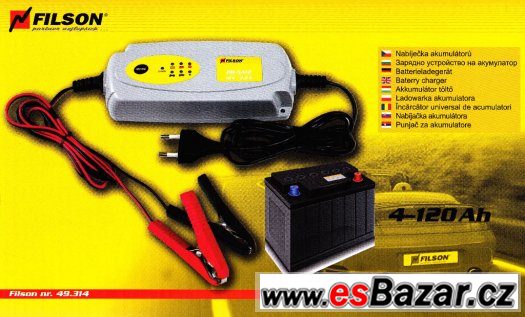 Nabíječka autobaterií 12V, 3,2Amp - Filson nová – fotografie 1